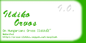 ildiko orvos business card